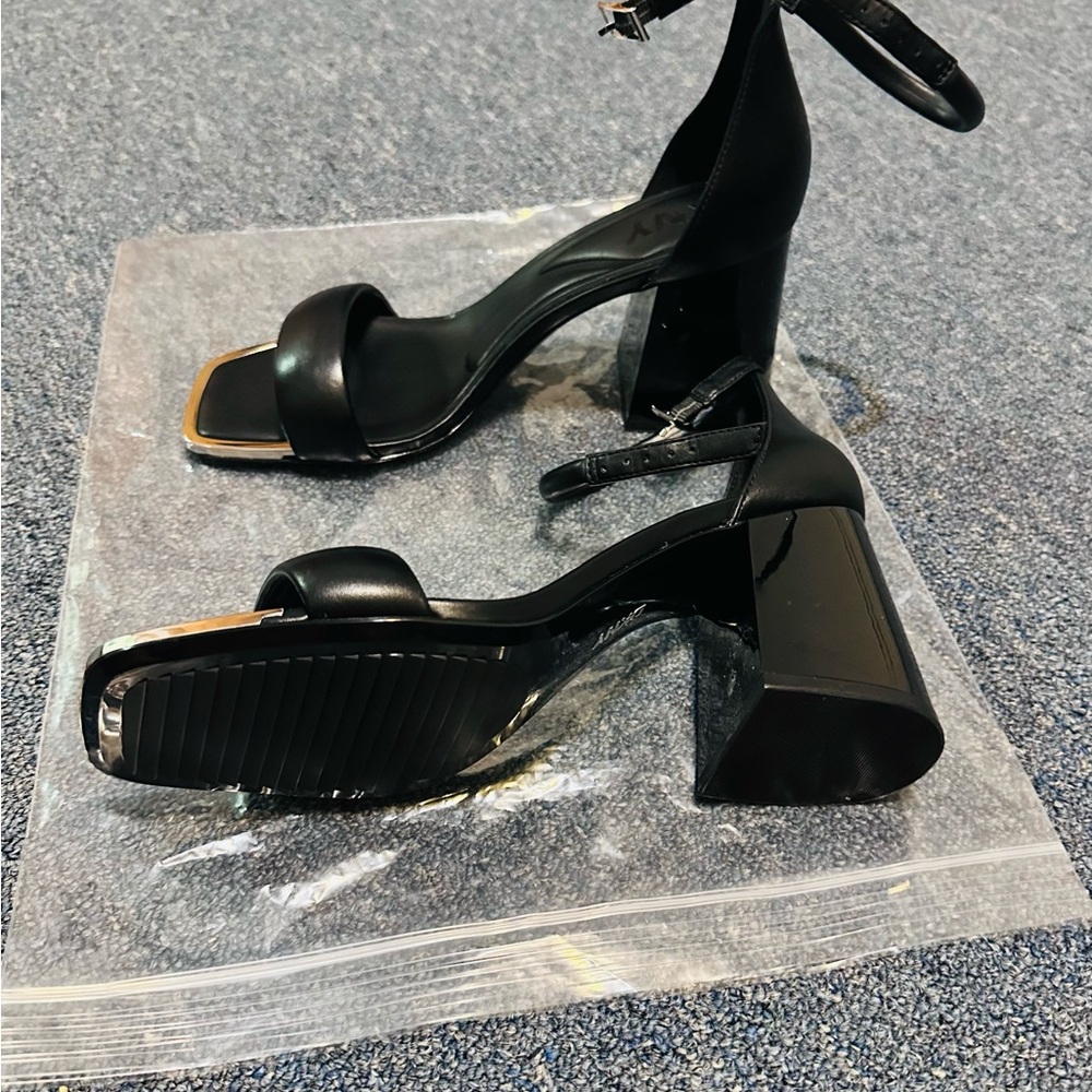 Elegant Black Block Heel Sandals